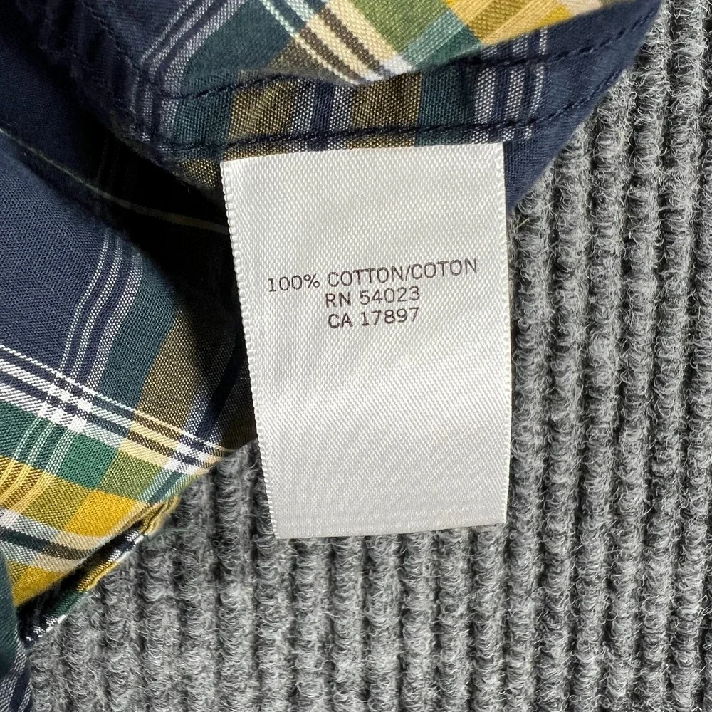Banana Republic Shirt Mens‎ XL Extra Large Blue Yellow Plaid Long Sleeve Button